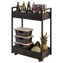Ver imagem 1 de Carrinho Organizador Fruteira 2 Prateleiras Industrial Sara M24 Preto/preto - Mpozenato
