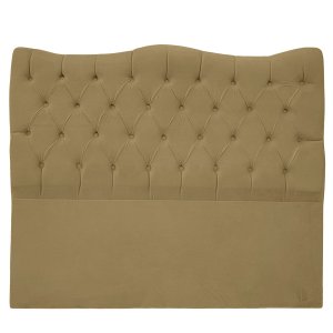 Cabeceira Casal Queen para Cama Box Estofada Dunas Veludo Ateliê do Conforto Cabeceira Casal Queen C