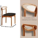 Ver imagem 2 de Conjunto de Jantar Nala 8 Lugares Cadeiras Noronha Premium Linho Imbuia 220cm Mobillare