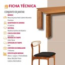 Ver imagem 5 de Conjunto de Jantar Nala 8 Lugares Cadeiras Noronha Premium Linho Imbuia 220cm Mobillare