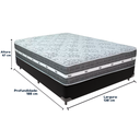 Ver imagem 3 de Cama Box e Colchão Black Graphite Molas Ensacadas Casal 138x188x32 Anjos: Preto