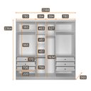 Ver imagem 3 de Modulo de Casal Safira para Guarda Roupa em Mdf com 6 Portas e 6 Gavetas Clic Móveis