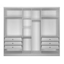 Ver imagem 2 de Modulo de Casal Safira para Guarda Roupa em Mdf com 6 Portas e 6 Gavetas Una Mobília