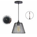Ver imagem 1 de Lustre Pendente Abajur Cupula Decoraçao Casa Quarto Sala Copa Iluminaçao Metal Aramado Ajustavel