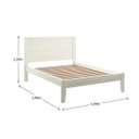 Ver imagem 3 de Conjunto Quarto Topázio Branco: Guarda-roupa 12 Portas, Cômoda, Cama Casal e 2 Mesas de Cabeceiras