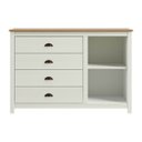 Ver mais imagens de Conjunto Quarto Topázio Branco: Guarda-roupa 12 Portas, Cômoda, Cama Casal e 2 Mesas de Cabeceiras
