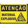 PLACA ATENÇÃO MATERIAL EXPLOSIVO - 1