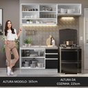 Ver imagem 7 de Armário de Cozinha Compacta 200cm Branco/Preto Glamy Madesa 08