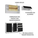 Ver imagem 5 de Armário de Cozinha Compacta 200cm Branco/Preto Glamy Madesa 08