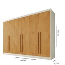 Ver imagem 4 de Guarda Roupas 6 Portas Alba Plus com Espelho 100% Mdf – Mademarcs