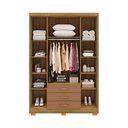 Ver imagem 7 de Guarda Roupa Espanha 4 Portas e 3 Gavetas Nature/camarim - Vila Rica Móveis