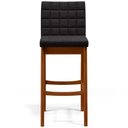 Ver imagem 4 de Kit 06 Banquetas Altas Para Cozinha Sala de Jantar Fixa Mila B04 Linho Chumbo - Lyam Decor