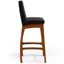 Ver imagem 5 de Kit 06 Banquetas Altas Para Cozinha Sala de Jantar Fixa Mila B04 Linho Chumbo - Lyam Decor