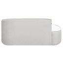 Ver imagem 4 de Kit Divã Recamier Orgânico Marrocos 160cm Lado Esquerdo e 1 Poltronas Amore Bouclé Branco