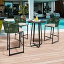 Ver imagem 3 de Kit 04 Banqueta Para Área Gourmet Cozinha Varanda Corda Náutica Sunset D04 Verde - Lyam Decor