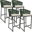 Ver imagem 1 de Kit 04 Banqueta Para Área Gourmet Cozinha Varanda Corda Náutica Sunset D04 Verde - Lyam Decor