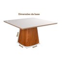 Ver imagem 6 de Conjunto Mesa Bérgamo Tampo c/Detalhe e 8 Cadeiras Madeira Maciça, Rattan Natural e Estofada Verona