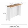 Cozinha Modulada 6 Peças 4 Portas 7 Gavetas Ripado Painel Ilha Marquesa 100 Mdf - 10