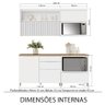 Cozinha Modulada 6 Peças 4 Portas 7 Gavetas Ripado Painel Ilha Marquesa 100 Mdf - 8