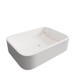 Cuba Pia de Apoio para Banheiro em Mármore Sintético Rubi Acabamento Brilhante 28x38 Cm - 3