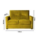 Ver imagem 3 de Sofá Pequeno 2 Lugares 1,35 Porta Controle no Braço Alice Amarelo