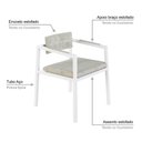 Ver imagem 3 de Poltrona Noah Fixa C/4 Pés 78 X 60,5 X 60,5 Cm Pés Brancos. Lautrec Off White Lautrec Off White
