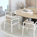 Ver imagem 2 de Poltrona Noah Fixa C/4 Pés 78 X 60,5 X 60,5 Cm Pés Brancos. Lautrec Off White Lautrec Off White
