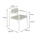 Ver imagem 7 de Poltrona Noah Fixa C/4 Pés 78 X 60,5 X 60,5 Cm Pés Brancos. Lautrec Off White Lautrec Off White