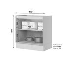 Ver imagem 3 de Balcão Cozinha Cooktop Henn Fineze 2 Gavetas 80cm Areia