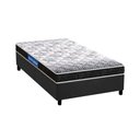 Ver imagem 1 de Cama Box Solteiro: Colchão Espuma Probel Guarda Costas Super Resistente + Base CRC Suede Gray(