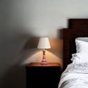 Ver imagem 2 de Abajur Colorido Pequeno de Cerâmica para Quarto com Cúpula de Tecido