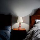 Ver imagem 4 de Abajur Colorido Pequeno de Cerâmica para Quarto com Cúpula de Tecido