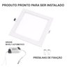 Kit 3 Painel Plafon LED Embutir Slim Quadrado 24W Branco Frio - 2