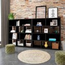 Ver imagem 1 de Conjunto de 2 Estantes Book com Diversos Nichos Preto