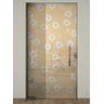 Adesivo Para Porta Jateado Impresso Amarelo Flores Margarida- 93X210Cm - 1
