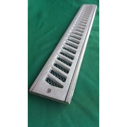 Grelha Ralo Linear Reforçado 7x50 modelo Diagonal com Tela Anti Insetos e Parafusos - Aluminio - Fic - 5