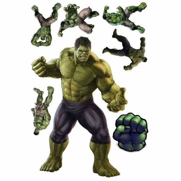 kit Display festa Mdf Hulk 1 Totem de chão e 6 Displays 22cm - 1