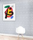 Ver imagem 1 de Quadro Decorativo Miró Plated Signed Lithograph - 70x50cm:moldura Branca