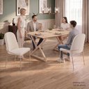 Ver imagem 6 de Conjunto para Sala de Jantar Mesa Império 120x90 com 4 Cadeiras Rubi