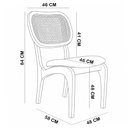 Ver imagem 2 de Kit 5 Cadeiras para Sala de Jantar Estofada e Tela Mariah L02 Linho Cru