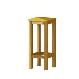 Banqueta De Madeira Maciça Alta Cerejeira Nemargi - 2 Banqueta De Madeira Maciça Alta Cerejeira Nemargi - 2