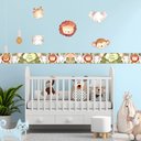 Ver imagem 6 de Kit 4 Faixas Decorativas Papel Parede e 5 Adesivos Infantil