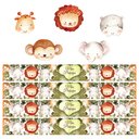 Ver imagem 1 de Kit 4 Faixas Decorativas Papel Parede e 5 Adesivos Infantil