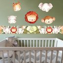 Ver imagem 7 de Kit 4 Faixas Decorativas Papel Parede e 5 Adesivos Infantil
