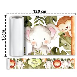 Kit 4 Faixas Decorativas Papel Parede e 5 Adesivos Infantil - 2