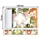 Ver imagem 2 de Kit 4 Faixas Decorativas Papel Parede e 5 Adesivos Infantil