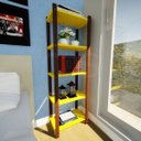 Ver imagem 1 de Estante Multiuso Madeira Maciça 5 Prateleiras Colors