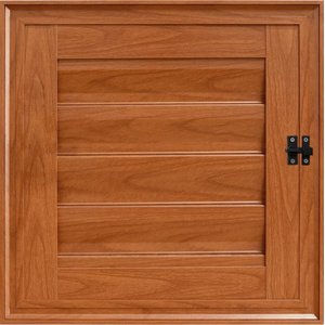 Porta Alumínio Revestimento Madeiro Abrigo Alçapão 60x60 - Linha 25