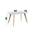 Ver imagem 3 de Mesa para Sala de Jantar 130cm com Vidro Acerola Marrom/Off White