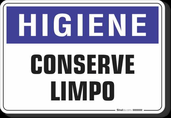 PLACA HIGIENE CONSERVE LIMPO - 1